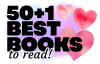 50+1 Best Books to Read, with three pink hearts