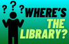 A stick figure shrugging with questions above them. Where's the Library?