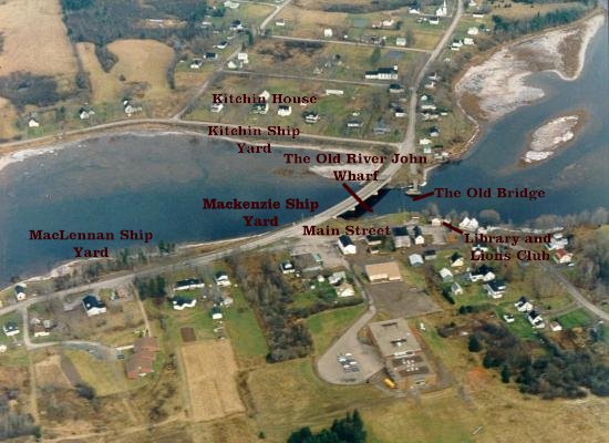 Aerial view of River John